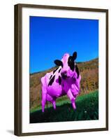 Purple Cow in a Field-Lynn M^ Stone-Framed Photographic Print