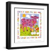 Purple Cow-Cheryl Piperberg-Framed Art Print