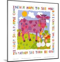 Purple Cow-Cheryl Piperberg-Mounted Art Print