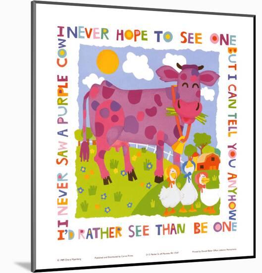 Purple Cow-Cheryl Piperberg-Mounted Art Print