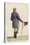 Purple Cut-Away Coat (Rear View) Grey Pantaloons Black Hessian Boots Umbrella Top Hat-null-Stretched Canvas