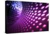 Purple Disco Lights Backdrop-nikkytok-Stretched Canvas