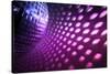 Purple Disco Lights Backdrop-nikkytok-Stretched Canvas