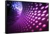 Purple Disco Lights Backdrop-nikkytok-Framed Stretched Canvas