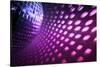 Purple Disco Lights Backdrop-nikkytok-Stretched Canvas