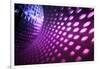 Purple Disco Lights Backdrop-nikkytok-Framed Art Print