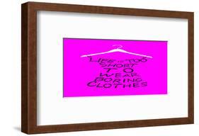 Purple Dress of Words-null-Framed Art Print