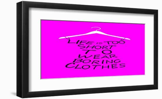 Purple Dress of Words-null-Framed Art Print