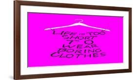 Purple Dress of Words-null-Framed Art Print