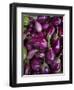 Purple eggplant, Seafront Market, St-Paul, Reunion Island, France-Walter Bibikow-Framed Photographic Print