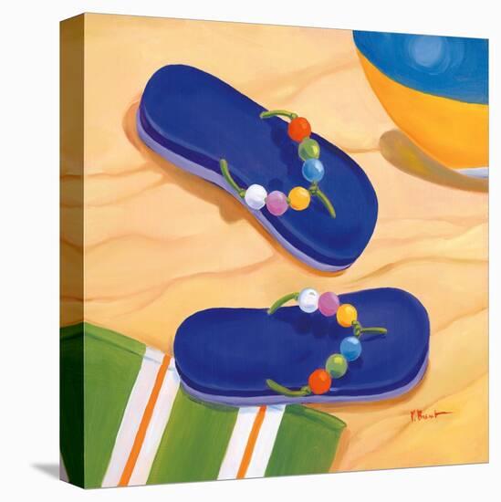 Purple Flip Flops-Paul Brent-Stretched Canvas