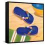 Purple Flip Flops-Paul Brent-Framed Stretched Canvas