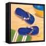 Purple Flip Flops-Paul Brent-Framed Stretched Canvas