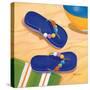 Purple Flip Flops-Paul Brent-Stretched Canvas