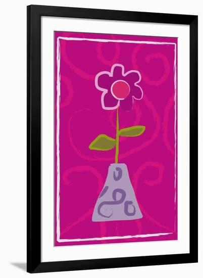 Purple Flower in a Vase-null-Framed Giclee Print