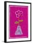 Purple Flower in a Vase-null-Framed Giclee Print