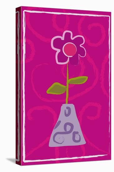 Purple Flower in a Vase-null-Stretched Canvas