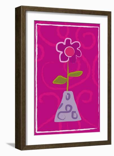 Purple Flower in a Vase-null-Framed Giclee Print