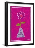 Purple Flower in a Vase-null-Framed Giclee Print