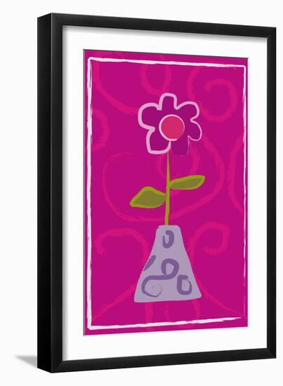 Purple Flower in a Vase-null-Framed Giclee Print