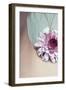 Purple Flower on Shoulder of Female-Carolina Hernandez-Framed Photographic Print