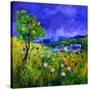 Purple flowers-Pol Ledent-Stretched Canvas