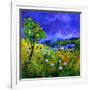 Purple flowers-Pol Ledent-Framed Art Print