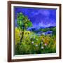 Purple flowers-Pol Ledent-Framed Art Print