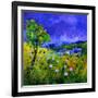 Purple flowers-Pol Ledent-Framed Art Print