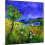 Purple flowers-Pol Ledent-Mounted Art Print