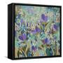 Purple Flowers-Sue Davis-Framed Stretched Canvas