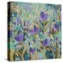 Purple Flowers-Sue Davis-Stretched Canvas