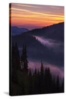 Purple Fog Sunset, Olympic National Park, Washington, USA-Gary Luhm-Stretched Canvas