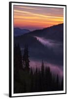 Purple Fog Sunset, Olympic National Park, Washington, USA-Gary Luhm-Framed Premium Photographic Print