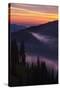 Purple Fog Sunset, Olympic National Park, Washington, USA-Gary Luhm-Stretched Canvas