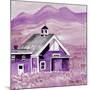 Purple Folk Art Barn-Cheryl Bartley-Mounted Giclee Print