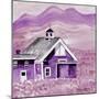 Purple Folk Art Barn-Cheryl Bartley-Mounted Premium Giclee Print