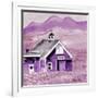 Purple Folk Art Barn-Cheryl Bartley-Framed Giclee Print