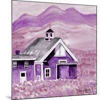 Purple Folk Art Barn-Cheryl Bartley-Mounted Giclee Print