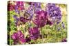 Purple Garden I-Maureen Love-Stretched Canvas