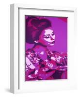 Purple Geisha-Abstract Graffiti-Framed Giclee Print