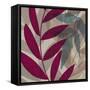 Purple Green Leaves 1-Kristin Emery-Framed Stretched Canvas