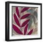 Purple Green Leaves 1-Kristin Emery-Framed Art Print