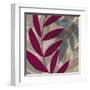 Purple Green Leaves 1-Kristin Emery-Framed Art Print