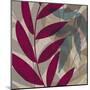 Purple Green Leaves 1-Kristin Emery-Mounted Art Print