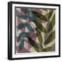 Purple Green Leaves-Kristin Emery-Framed Art Print