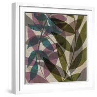 Purple Green Leaves-Kristin Emery-Framed Art Print