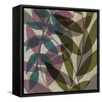 Purple Green Leaves-Kristin Emery-Framed Stretched Canvas