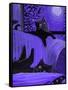 Purple Halloween Black Cats Witch Feet-sylvia pimental-Framed Stretched Canvas