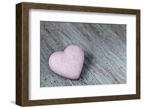 Purple Heart on Wood-Andrea Haase-Framed Photographic Print